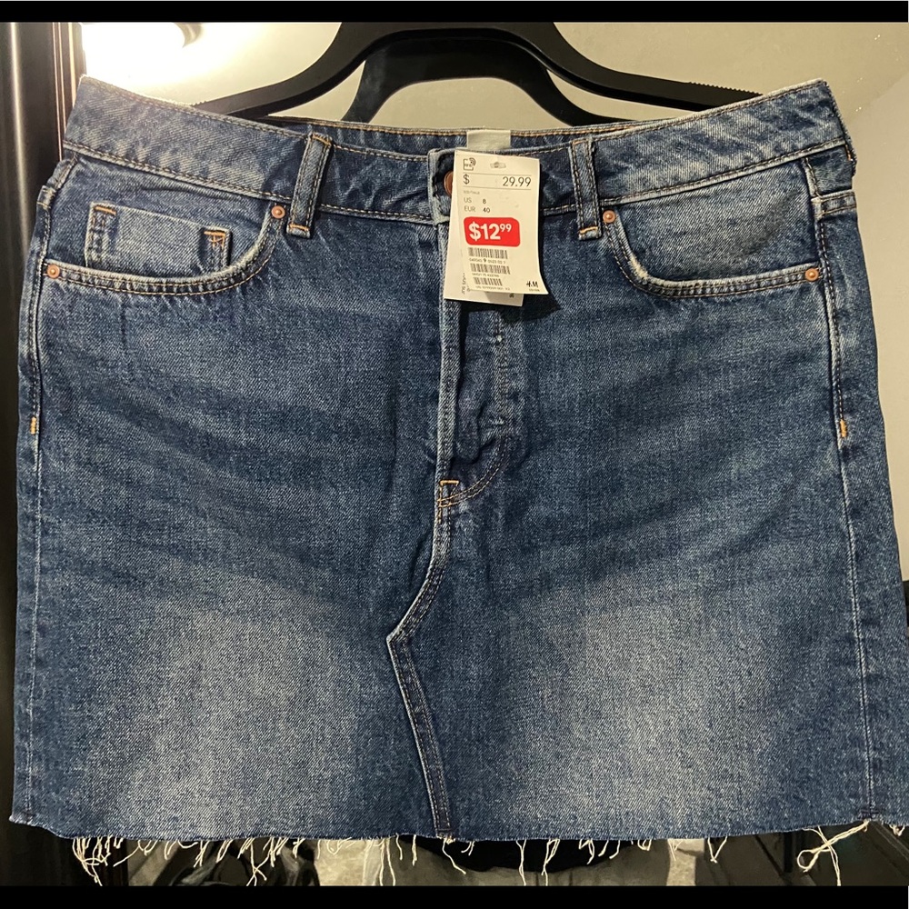 H&M mid jean skirt